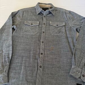 Outpost Makers | Double Layer Button Down Shirt | Men’s M | Heather Gray | Buckl